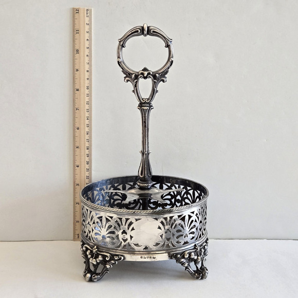 Antique Silver Plated Cruet Holder Ornate Victorian James Dixon & Sons England - Picture 13 of 13
